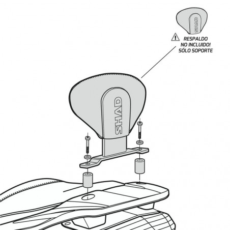 SOPORTE RESPALDO SHAD KYMCO SUPER DINK