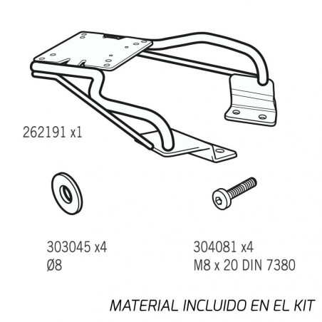 SOPORTE BAÚL SHAD YAMAHA YS125