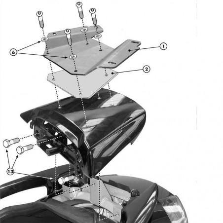 SOPORTE BAÚL GIVI MONOKEY SUZUKI AN400 BURGMAN TYPE S