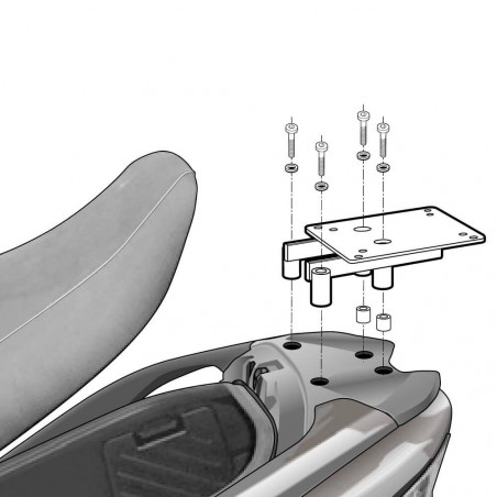 SOPORTE BAÚL SHAD SUZUKI BURGMAN 400 2007-2016