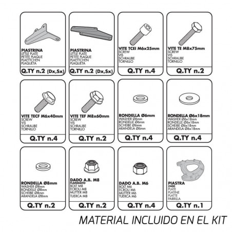 SOPORTE BAÚL GIVI SR6401 MONOKEY TRIUMPH TIGER 800