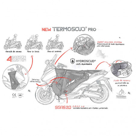 CUBREPIERNAS TUCANO URBANO TERMOSCUD PRO R085 PIAGGIO MP3 YOURBAN