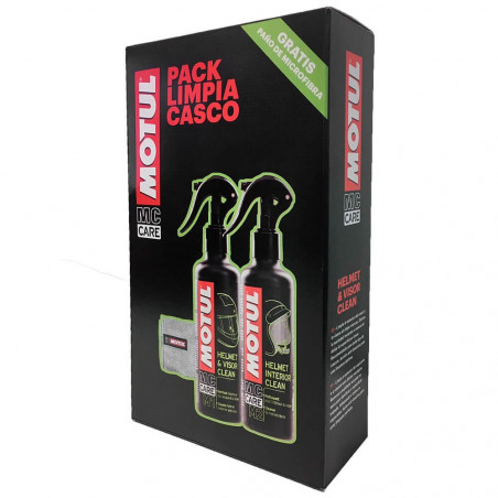 PACK LIMPIA CASCO MOTUL MC CARE M1 + M2