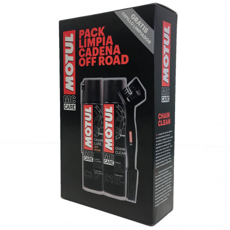 PACK LIMPIA CADENA OFF ROAD MOTUL MC CARE C1 + C3