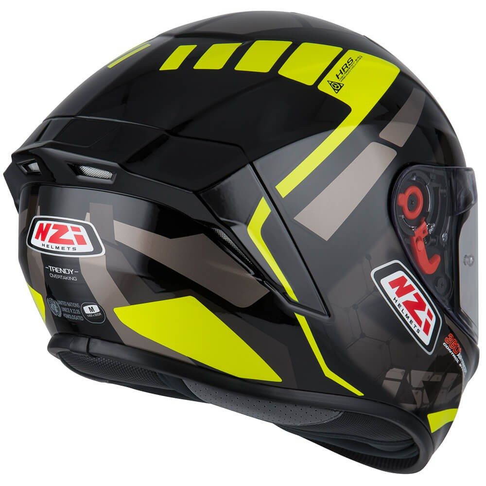 CASCO NZI TRENDY COLOR Negro/Amarillo TALLA XS