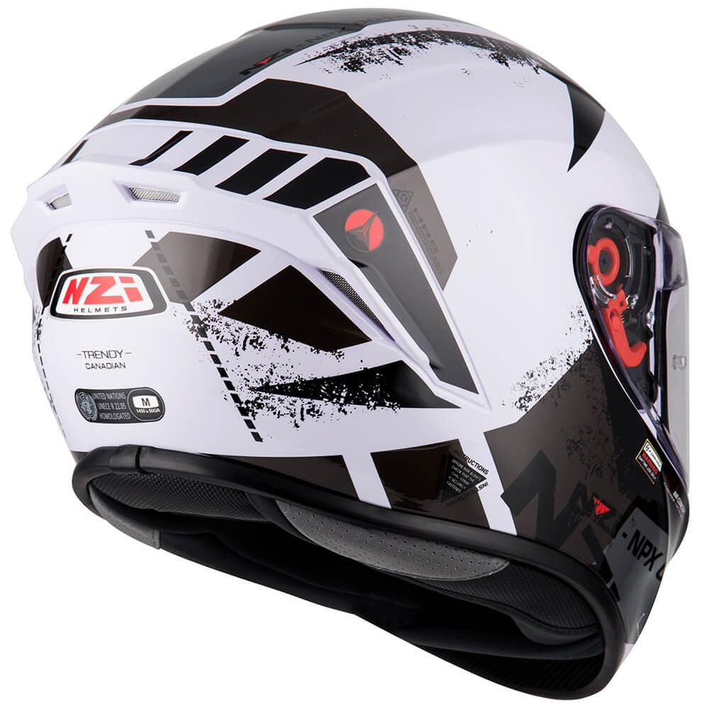 NZI casco moto integral Trendy Overtaking rojo