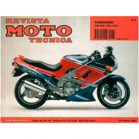 MANUAL REVUE MOTO TECHNIQUE KAWASAKI ZZR 600 90-92
