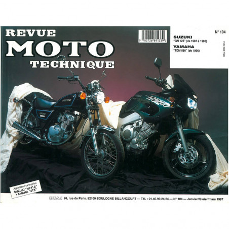 MANUAL REVUE MOTO TECHNIQUE SUZUKI GN125, YAMAHA TDM850