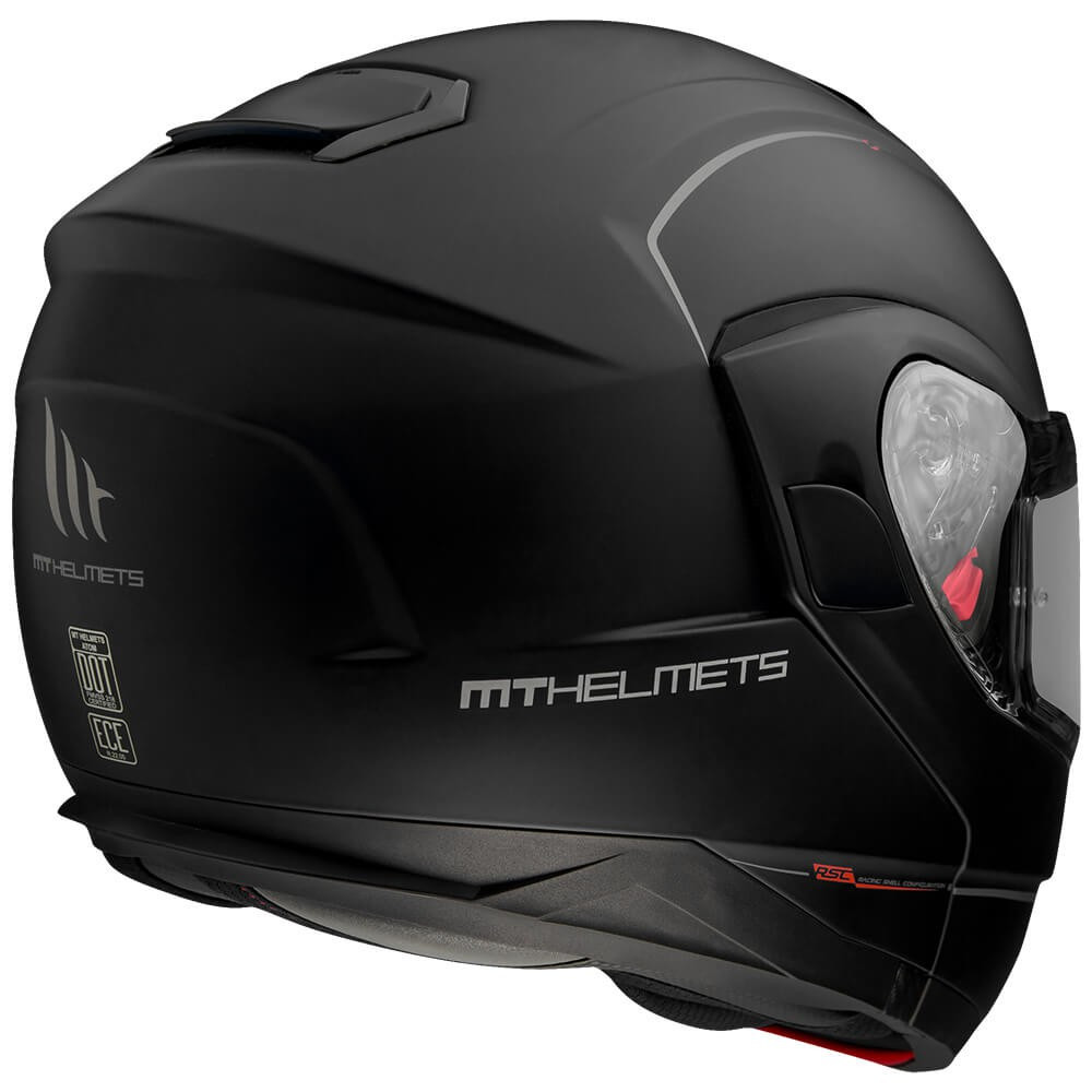 Casco Modular De Moto Atom Modular Negro Xs Mt