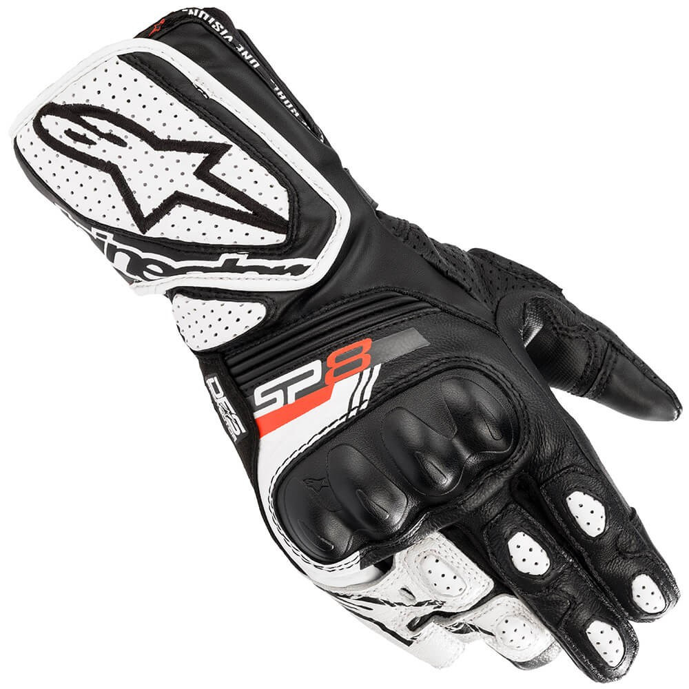 GUANTES ALPINESTARS STELLA SP-8 V3 COLOR Negro/Blanco/Rojo TALLA S