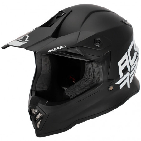 Casco motocross niño Acerbis Steel blanco azul