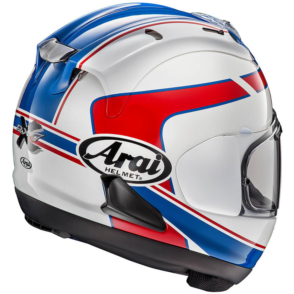 CASCO ARAI RX-7V EVO SCHWANTZ COLOR Blanco/Azul/Rojo TALLA S