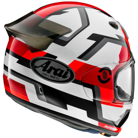 CASCO ARAI QUANTIC FACE COLOR Negro/Blanco/Rojo TALLA S