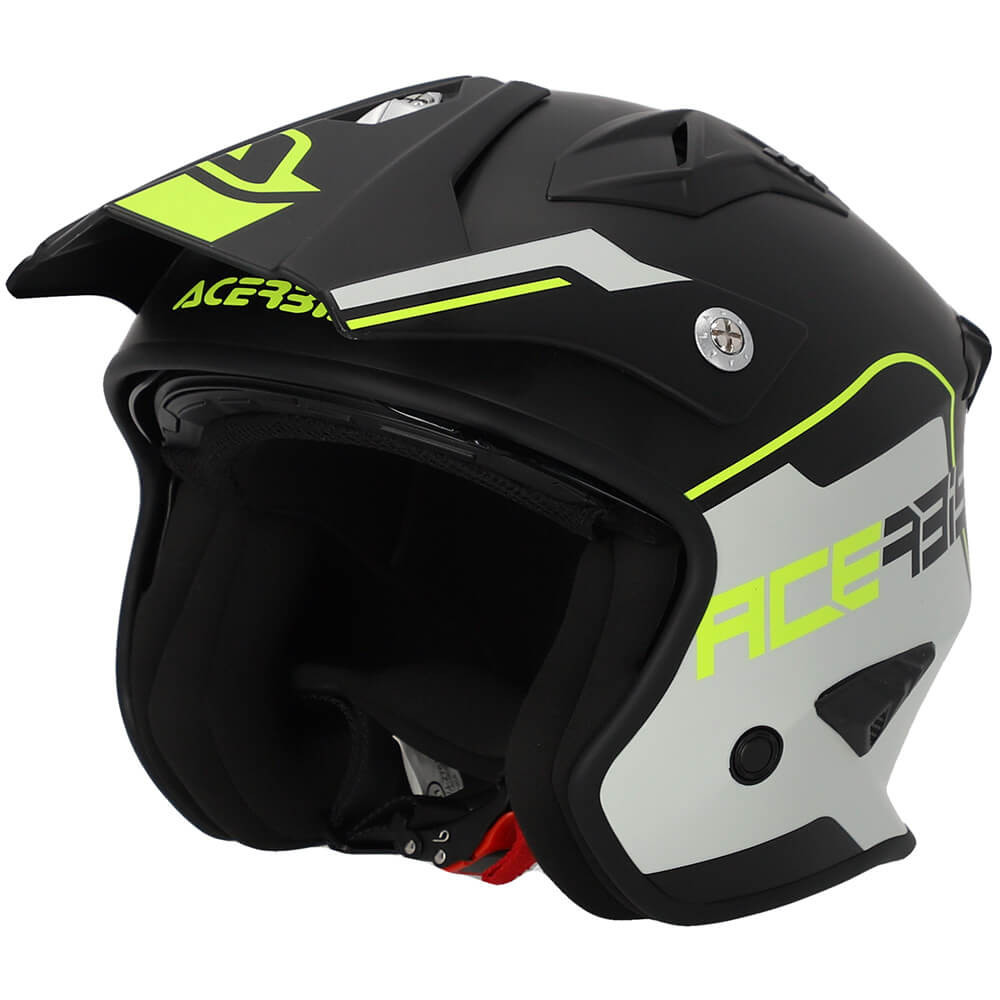 CASCO ACERBIS JET ARIA 22.06 GRAFFIX COLOR Negro/Blanco/Amarillo TALLA S