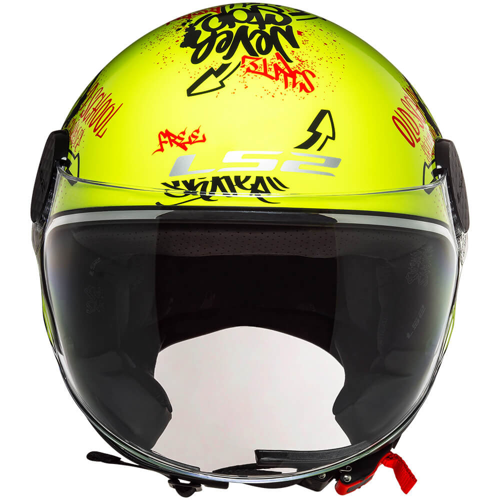 LS2 OF558 Sphere-Lux skater H-V jaune casque ouvert moto scooter