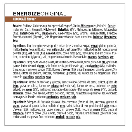 BARRITA POWERBAR ENERGIZE ORIGINAL CHOCOLATE