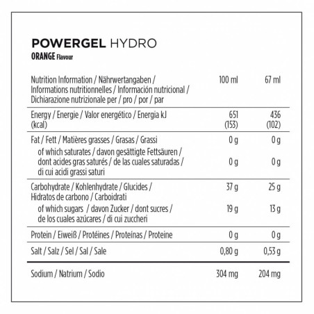 GEL POWERBAR POWERGEL HYDRO NARANJA