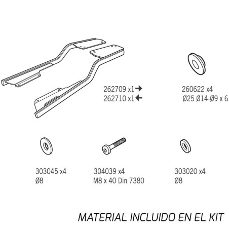 SOPORTE BAÚL SHAD HONDA FORZA 125 2021-2022