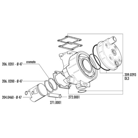 EQUIPO MOTOR POLINI Ø47 MINARELLI DL3