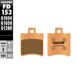 PASTILLAS FRENO GALFER FD153 G1380 SINTERIZADAS SCOOTER