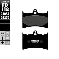 PASTILLAS FRENO GALFER FD118 G1054 SEMI METAL